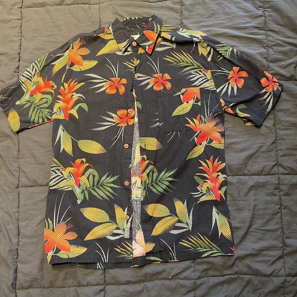 Mens Floral Design Hawaiian Shirt